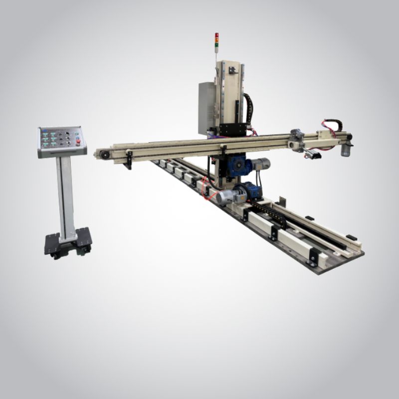 Automated shaft puller and auxiliary handling equipment for tissue converting lines