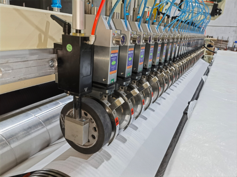 Strict quality control testing of tissue converting machine components before assembly