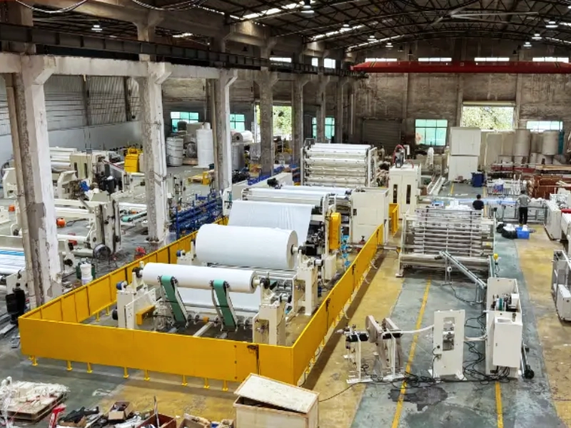 Scalable manufacturing capacity for high-volume tissue converting machinery production and global orders