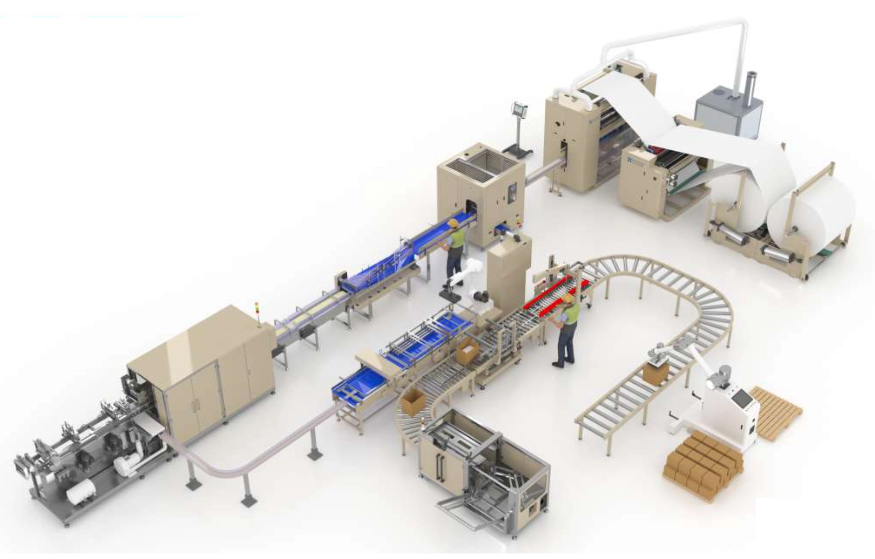 Fully Automatic Film Wrapping Hand Towel Line